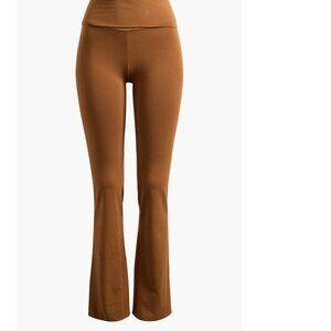 576 SKIMS Stretch Cotton Jersey Foldover Pants Chai